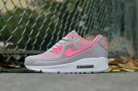 nike air max 90 gs cuir de porc serie rose gris